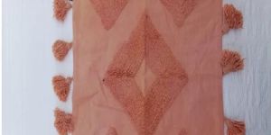 Peach Hand Woven Cotton Cushion Covers