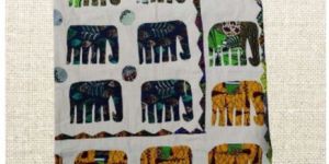 Applique Embroidered Elephant Wall Hanging