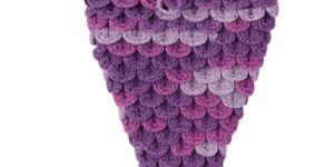 Handmade Mermaid Crochet Prop Newborn Photo Outfit Purpl