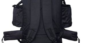 Black Polyester Travel Backpack