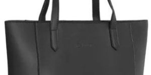 Ladies Black Plain Tote Hand Bag