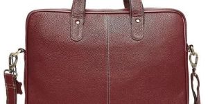 Maroon Leather Laptop Bag