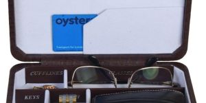 Mens Brown Leather Organizer Box