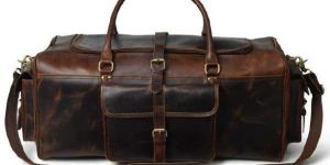 AD07 Anfaal Premium Leather Duffle Bag