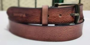 AI/018 Natural Tone Belt with Gold Brass Buckle