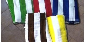 Stripped Stripe Terry Cotton Pool Towel