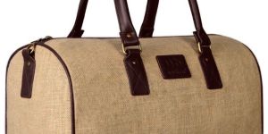 Brown Jute Duffle Bag