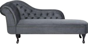 velvet chesterfield chaise lounge couch sofa