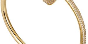 Cartier-Inspired Lab Grown Diamonds Nail Cuff Bracelet