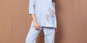 Sky Blue Women Co-ord Set