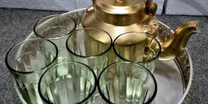 Hand Painted Kettle Glass Set