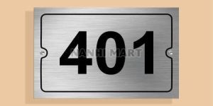 Stainless Steel Room Number Plate