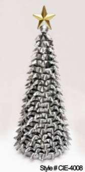 Silver Pleated Christmas Tree