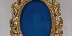 Vintage Golden Ornate Oval Photo Frame