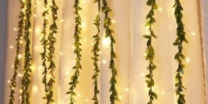 Artificial Plant Green Leaf Vine Curtain LED String Lights
