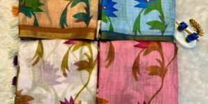 Printed Linen Saree