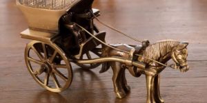 Brass Horse Cart