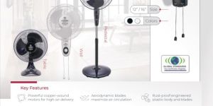 almonard supreme range pedestal fan