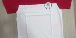 Poly Cotton Half Sleeve School Uniform T Shirt