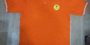 Poly Cotton Orange School Uniform T Shirt