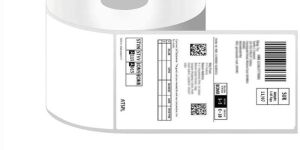 Plain White Barcode Label Roll