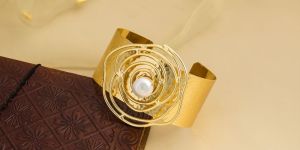 Textured Brass Cuff Bracelet