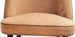 Brown Metal Frame Padded Dining Chair