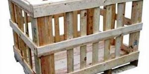 Solid Pine Wood Slatted Crate