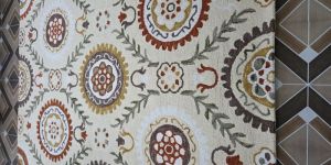 Handmade All Loop Floral Rug-Elegant Embroidered Design