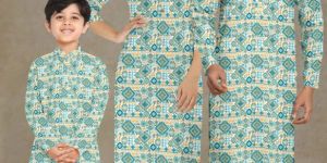 Cotton Printed Family Combo Kurta Kurti Set