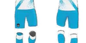 Printed Round Neck Sky Blue Dry Fit Football Jersey