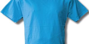 Pure Cotton Light Blue Round Neck T Shirt