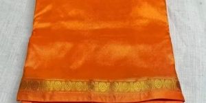 Orange Zari Border Dhotis