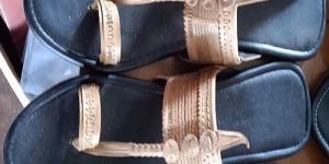 Ladies Black and Brown Kolhapuri Slipper
