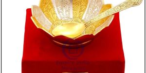 gold-plated velvet box spoon bowl decorative gift set