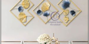 ginkgo leaf design modern geometric metal wall art