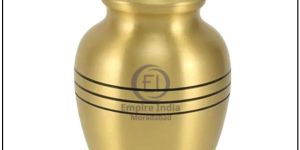 polished brass pet cremation urn