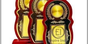 premium laurel design wooden mdf trophy set