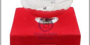 Silver-Plated Bowl with Spoon in Velvet Box