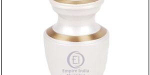 white gold aluminum keepsake cremation urn