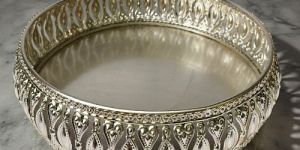 Decorative German Silver Round Bowl