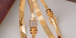 Square Shaped Artificial Golden Bracelet