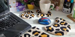 Leopard Print Keyboard Rug