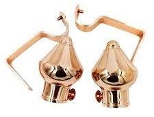 Round Brass Curtain Bracket Groove Design for Stylish Rod Mount