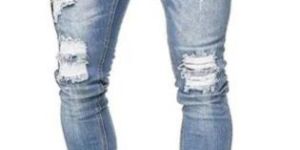 Mens Straight Fit Ripped Jeans
