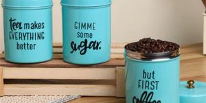 Handcrafted Stainless Steel Kitchen Canister Set