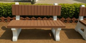 Modern Concrete Garden Bench