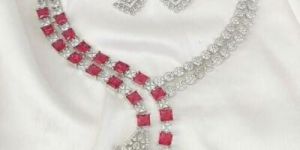 Designer AD Stone Necklace Set