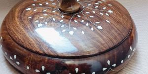 Wooden Round Shape Spices Box