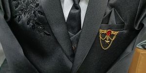 kids embroidery coat suit